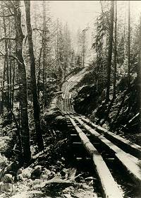 Der Bleckstein-Aufzug in der Bauphase.