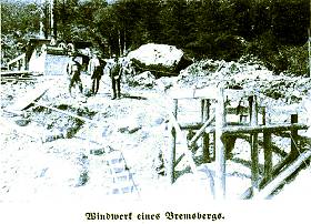 Windenwerk des Bremsberges lll in der Bauphase