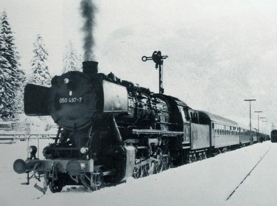 Bahnhof Bayrischzell 50497 Januar 1970